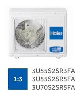 ������� ���� ������ �����-������� �� 3 ������� Haier Free match  3U70S2SR5FA